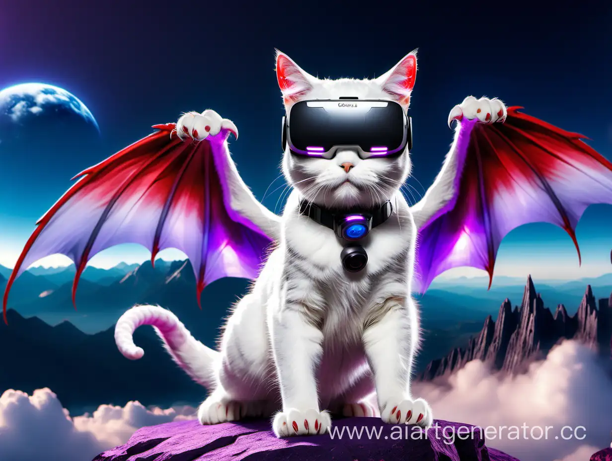 Enchanting-White-Dragon-Cat-in-VR-Glasses-with-Smartphone-and-Smartwatches