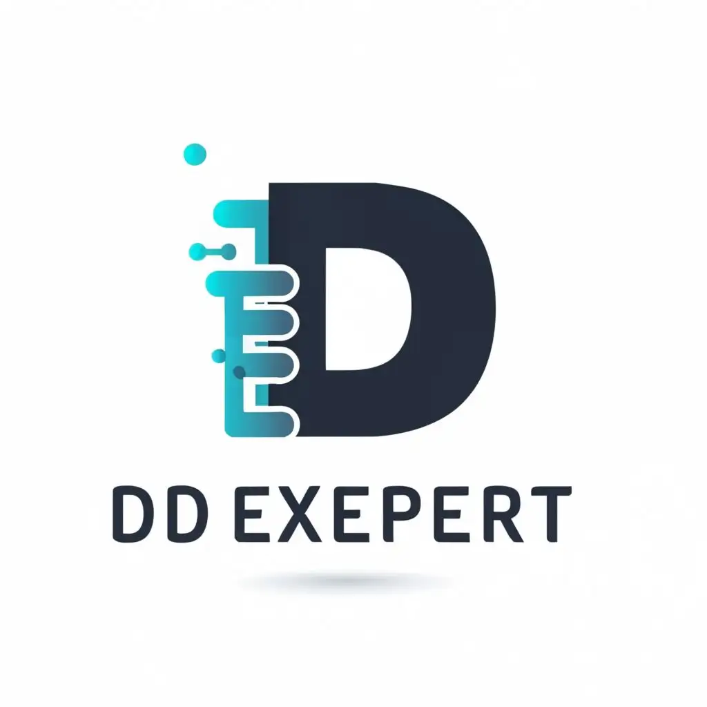 logo, D, with the text "D Expert", typography, be used in Internet industry
