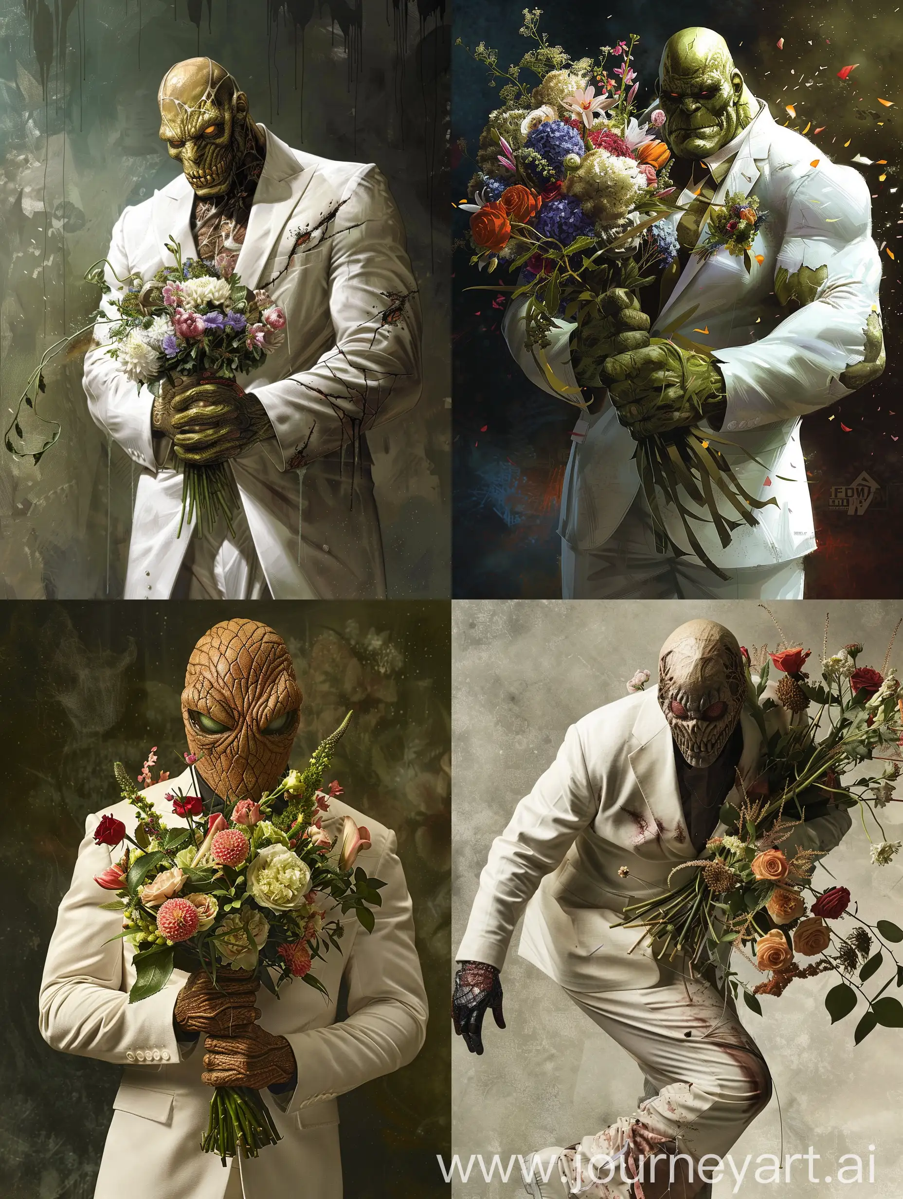 Elegant-Eddie-Brock-Holding-Bouquet-of-Flowers-in-Stylish-White-Suit