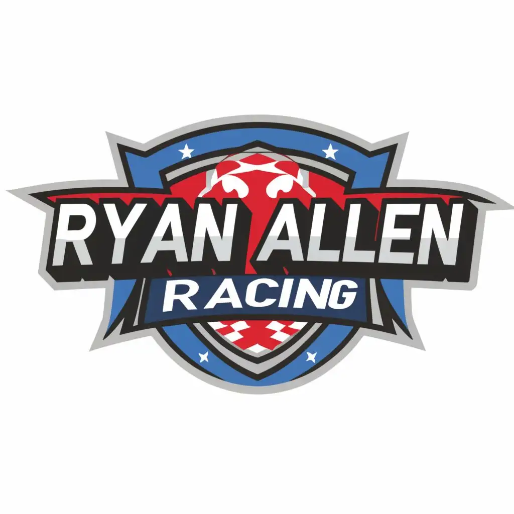 logo, Racing, with the text "Ryan Allen Racing", typography