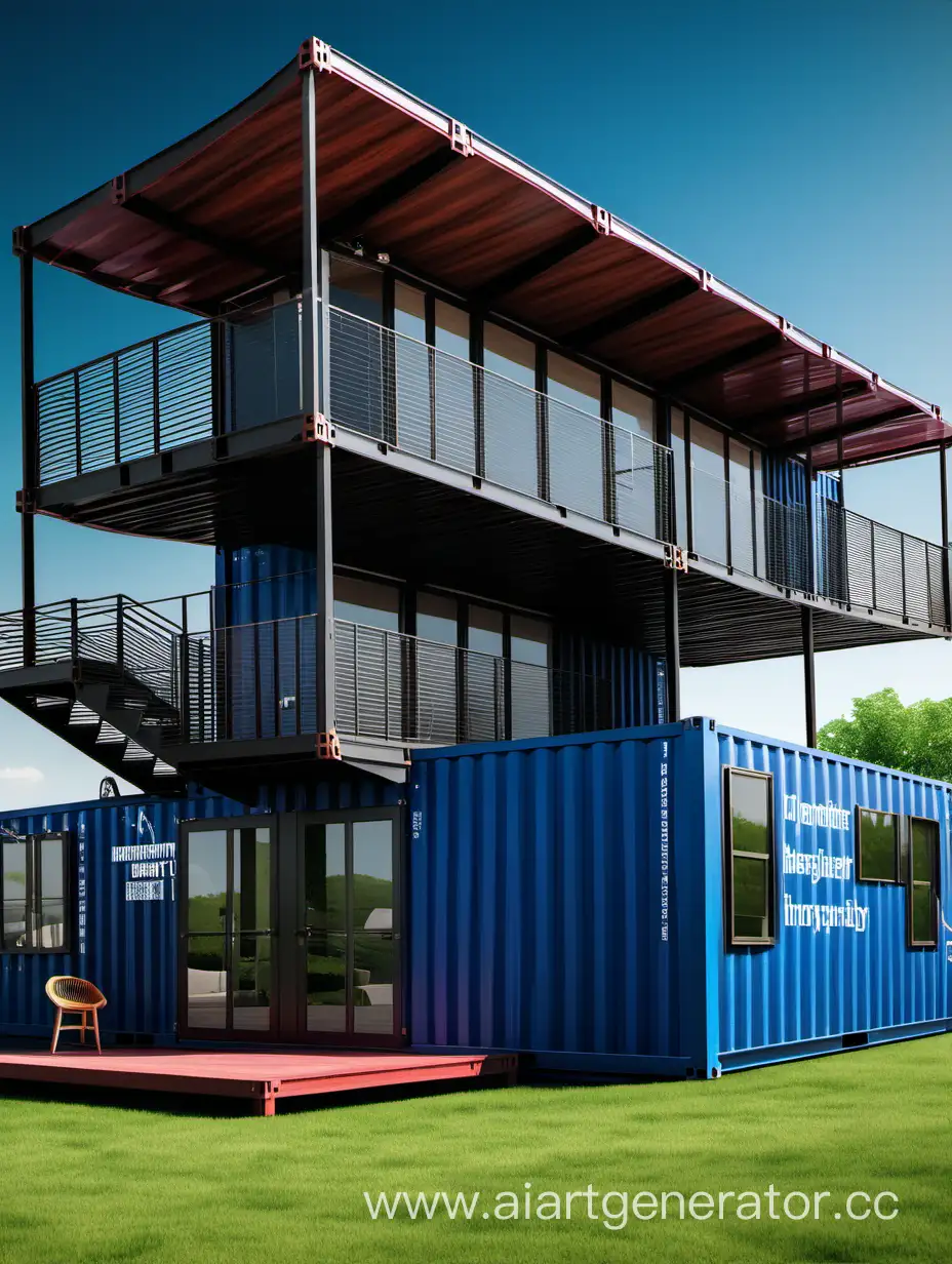 Innovative-Container-Hospitality-Center-Amidst-Lush-Greenery