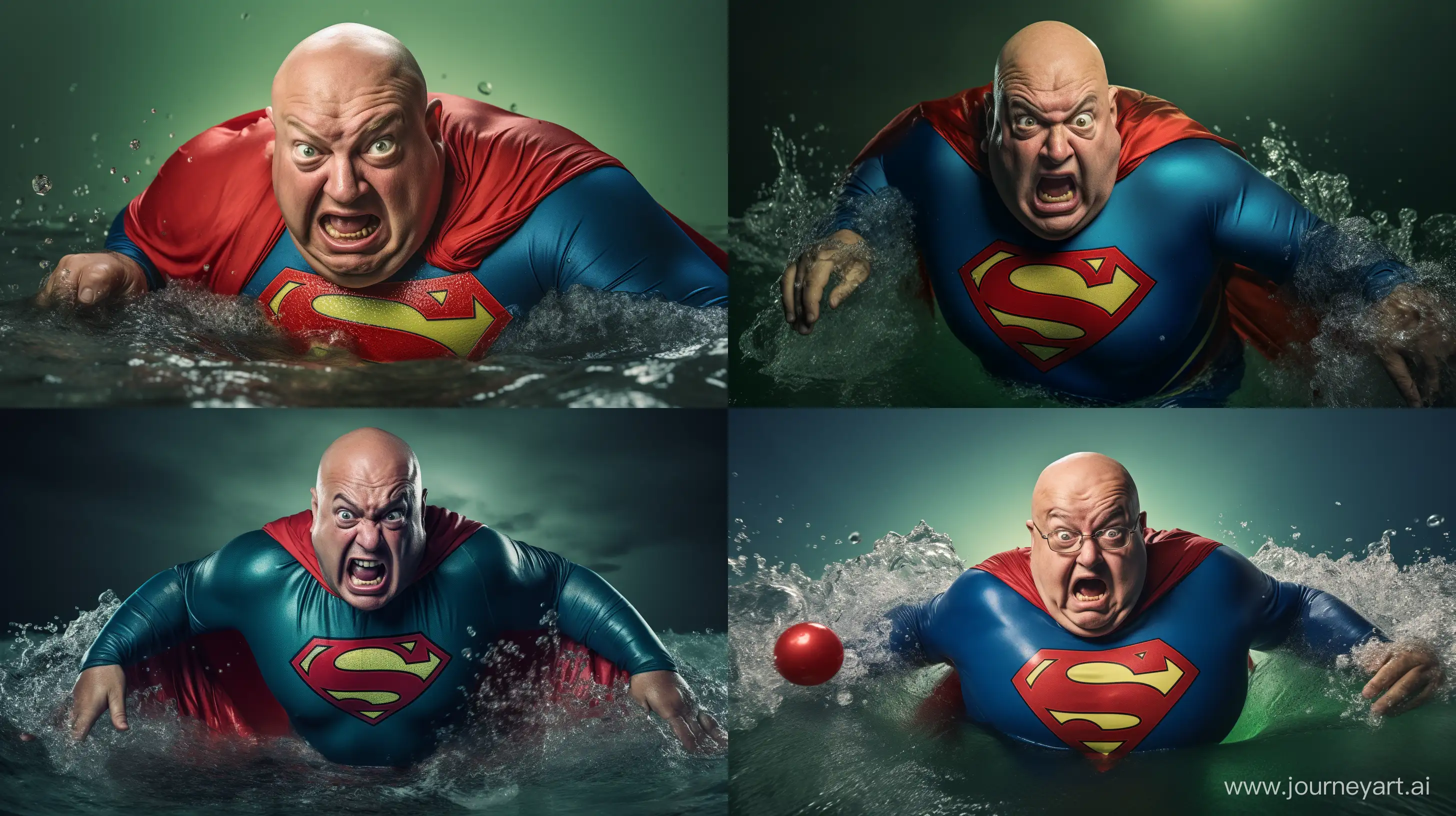 Elderly-Supermans-Furious-Plunge-into-the-Water-with-Illuminated-Ball