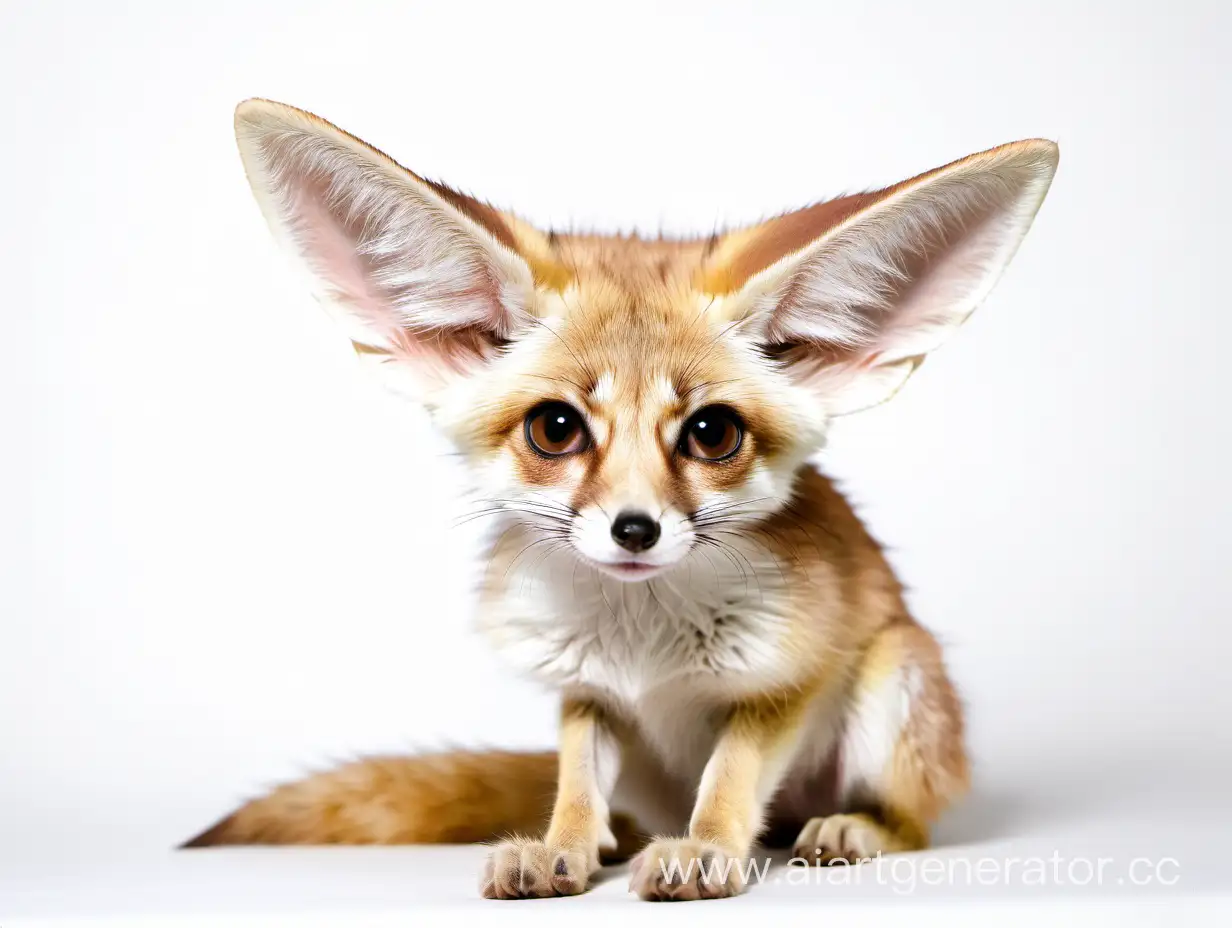 Adorable-Fennec-Fox-with-Hazel-Eyes-on-a-Clean-White-Background