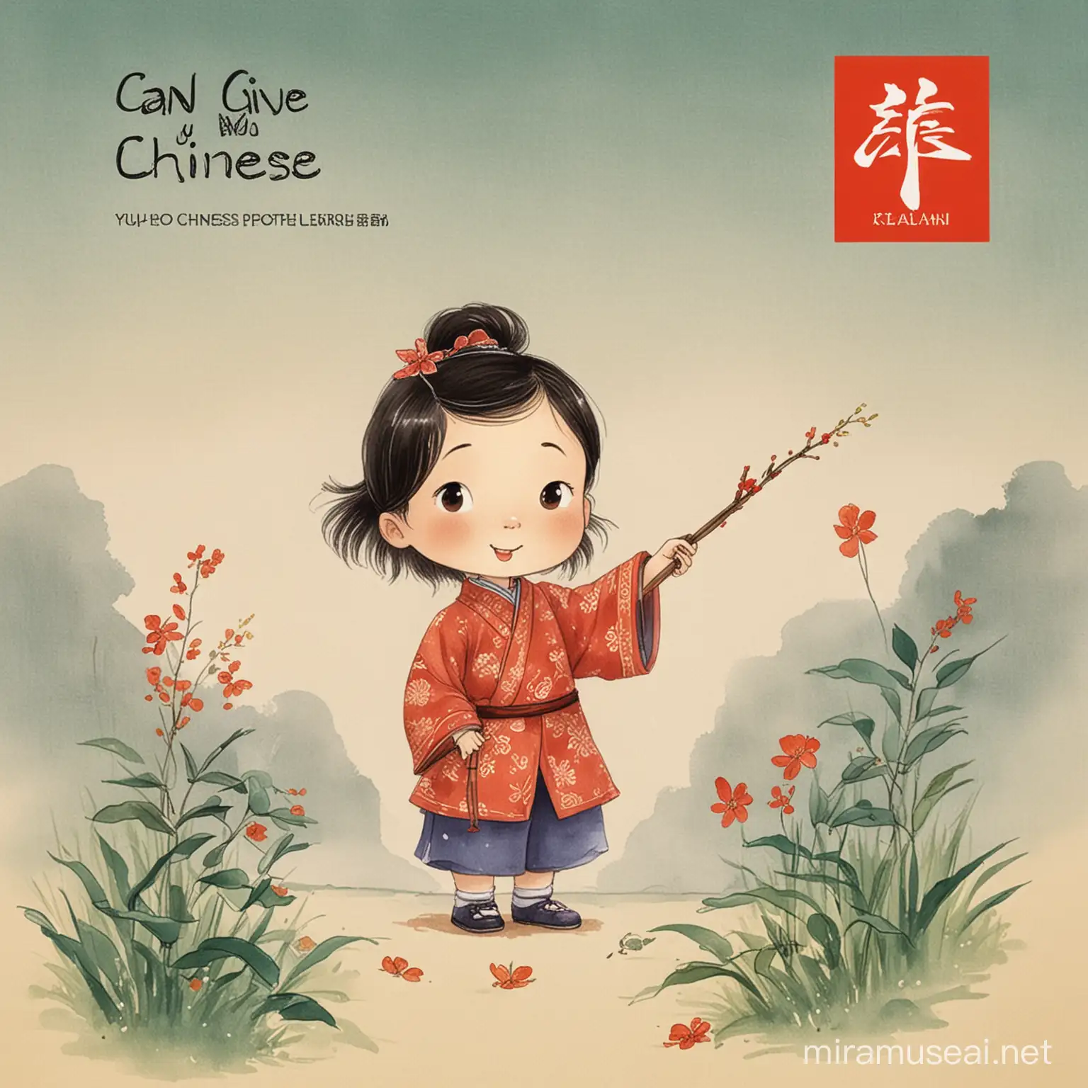 can you give me a chinese poem textbook cover for primary students