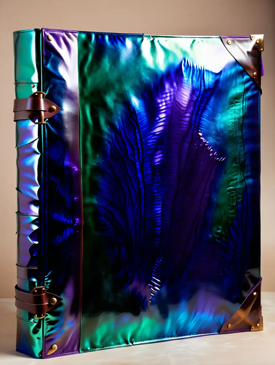 Iridescent Leather Photo Album in Jewel Tones