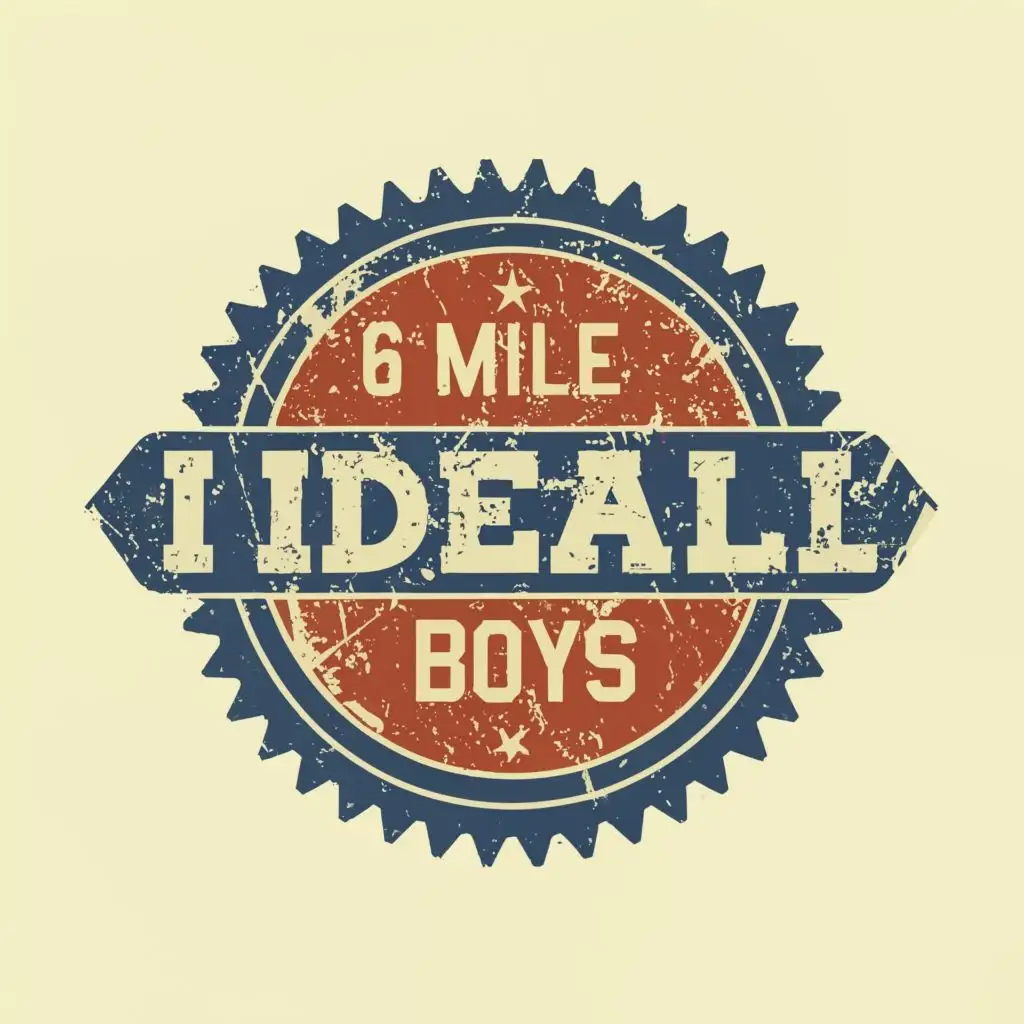 logo, HARDWARE, with the text "6 MILE IDEAL BOYS", typography, be used in Construction industry