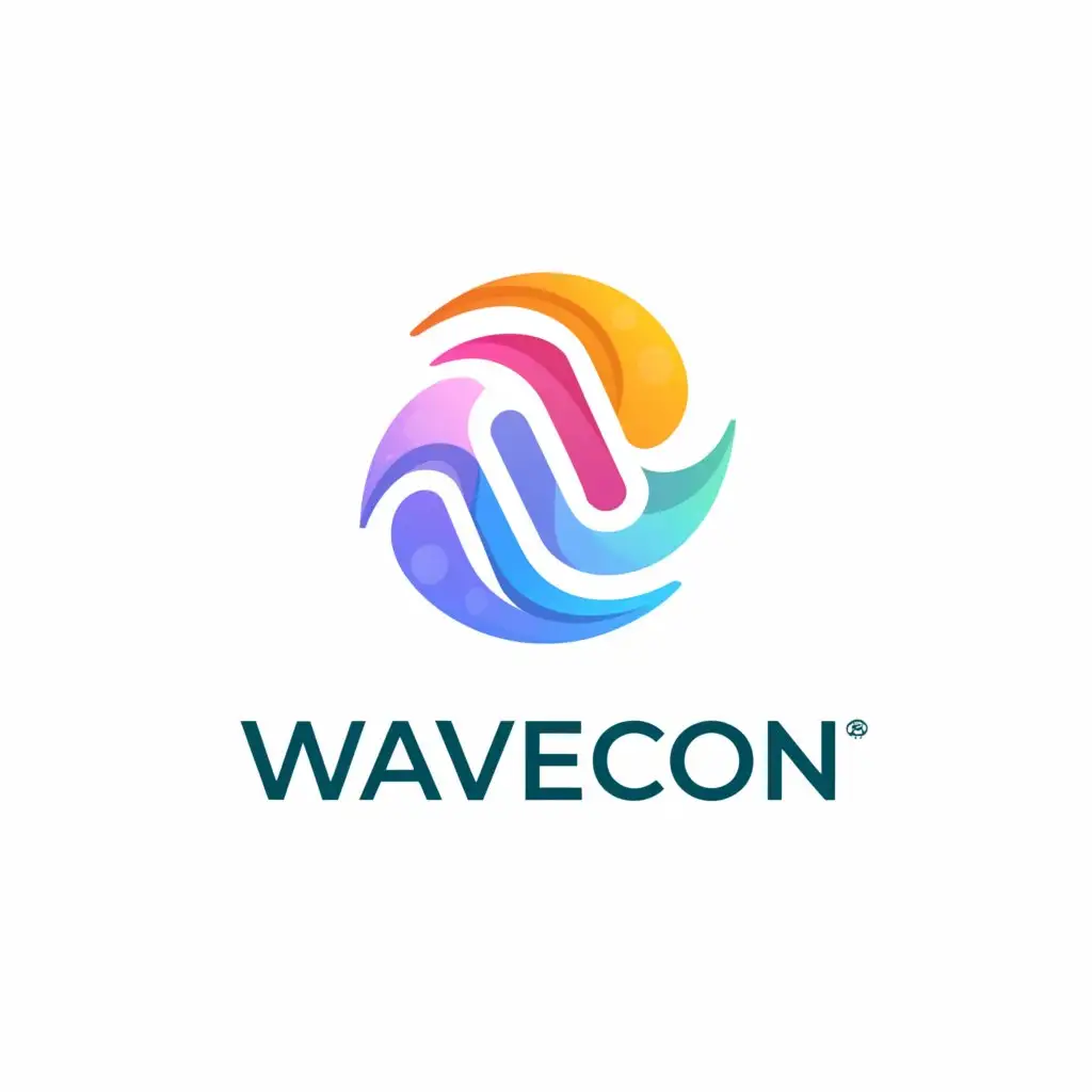 a logo design,with the text "Wavecon", main symbol:W,Moderate,be used in Technology industry,clear background