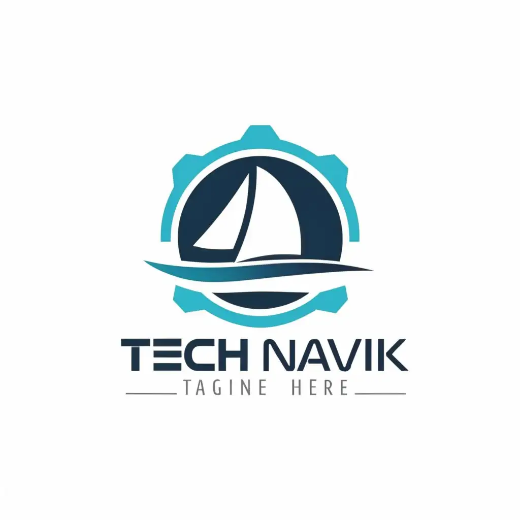 LOGO-Design-For-Tech-Navik-Nautical-Sailor-Boat-Symbolizing-Innovation-and-Navigation-in-Technology