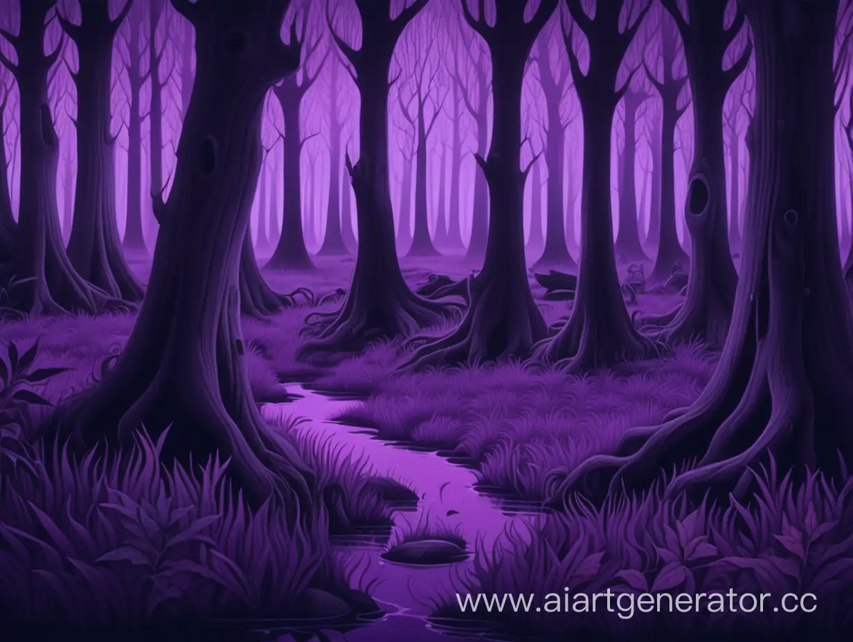 Enchanting-Witchs-Swamp-Mysterious-Forest-in-Purple-Hues