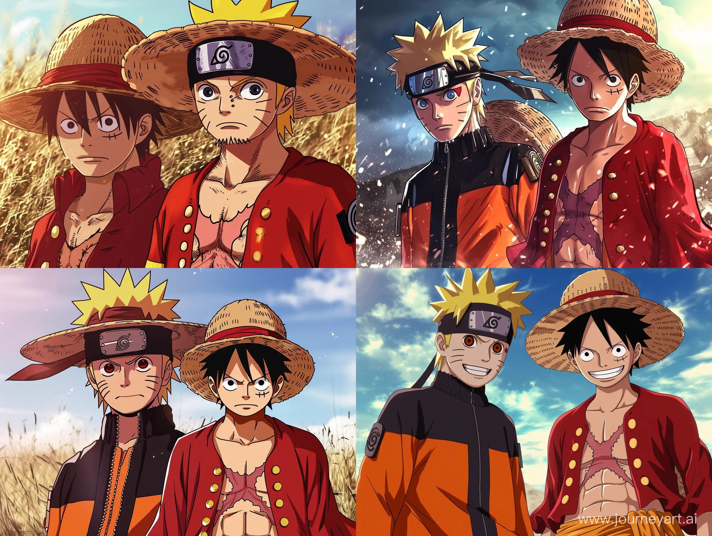 Combine Naruto with Monkey D. Luffy
