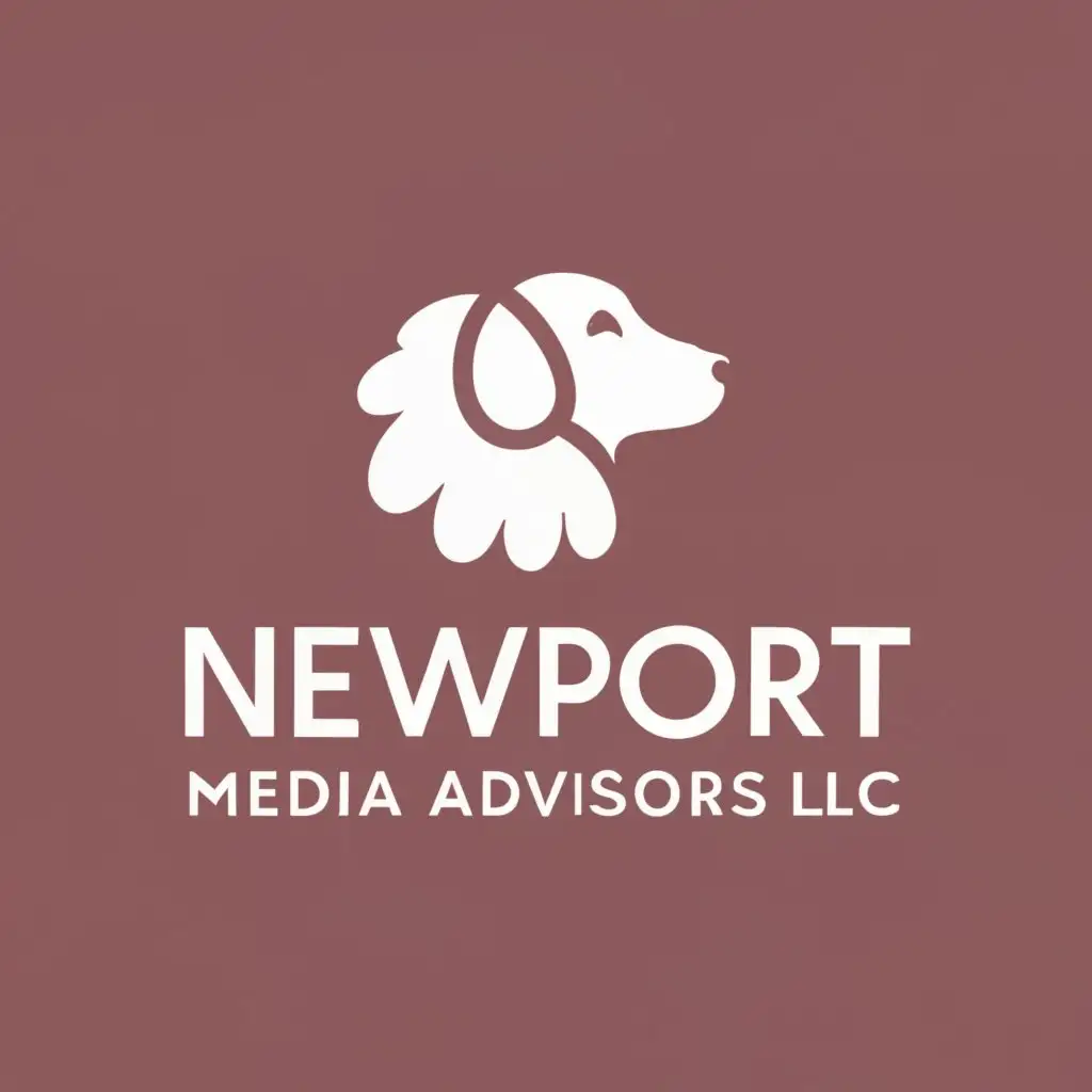 logo, sheepdog, with the text "Newport Media Advisors LLC", typography, be used in Entertainment industry