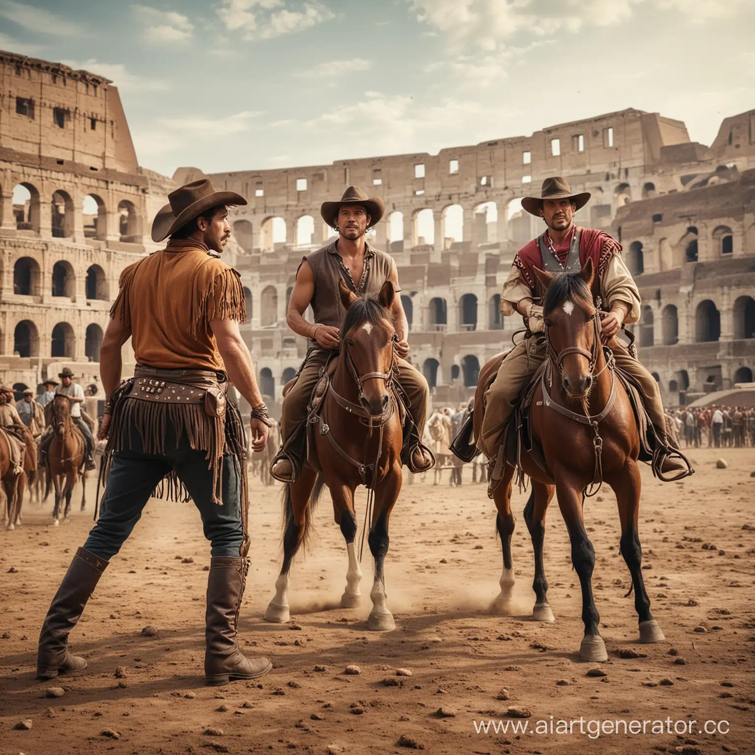 Cowboys-and-Romans-in-a-Desert-Showdown