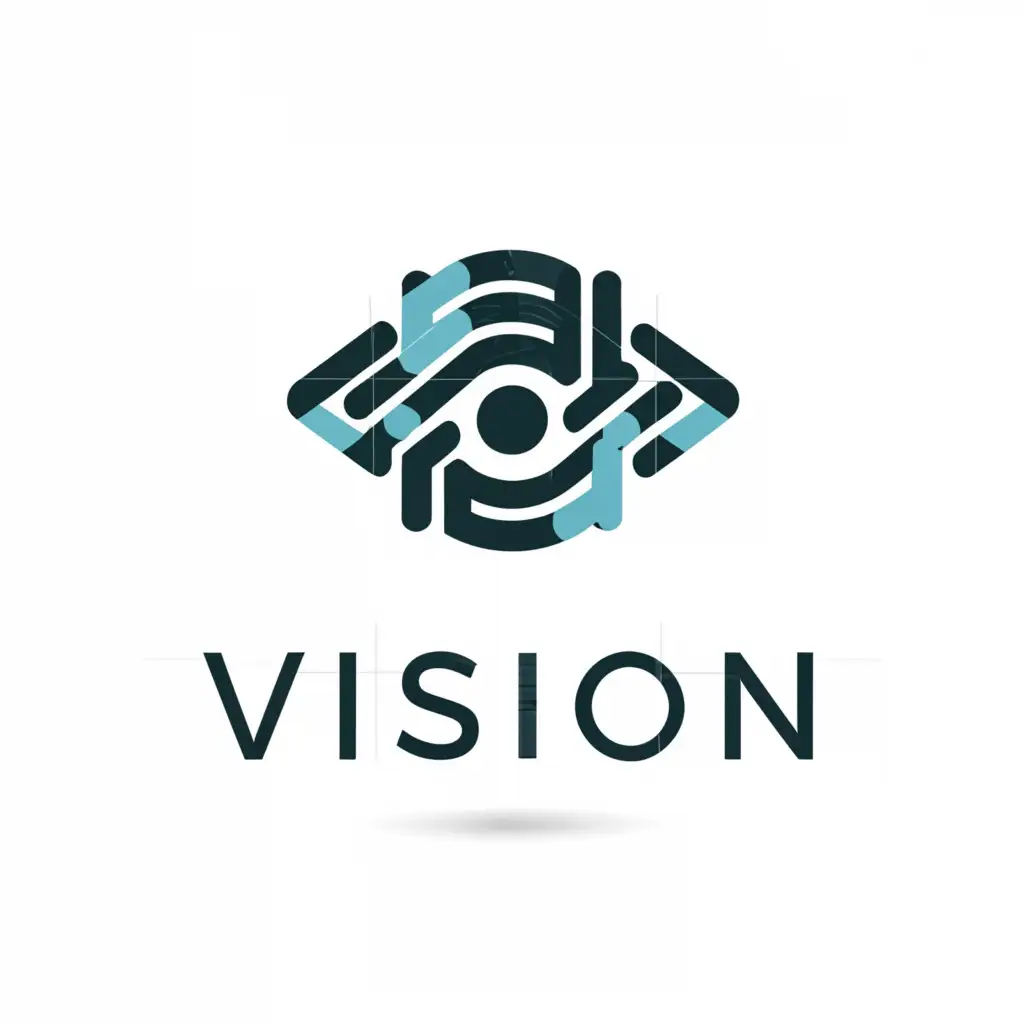 a logo design,with the text "vision", main symbol:eye,Moderate,be used in Technology industry,clear background