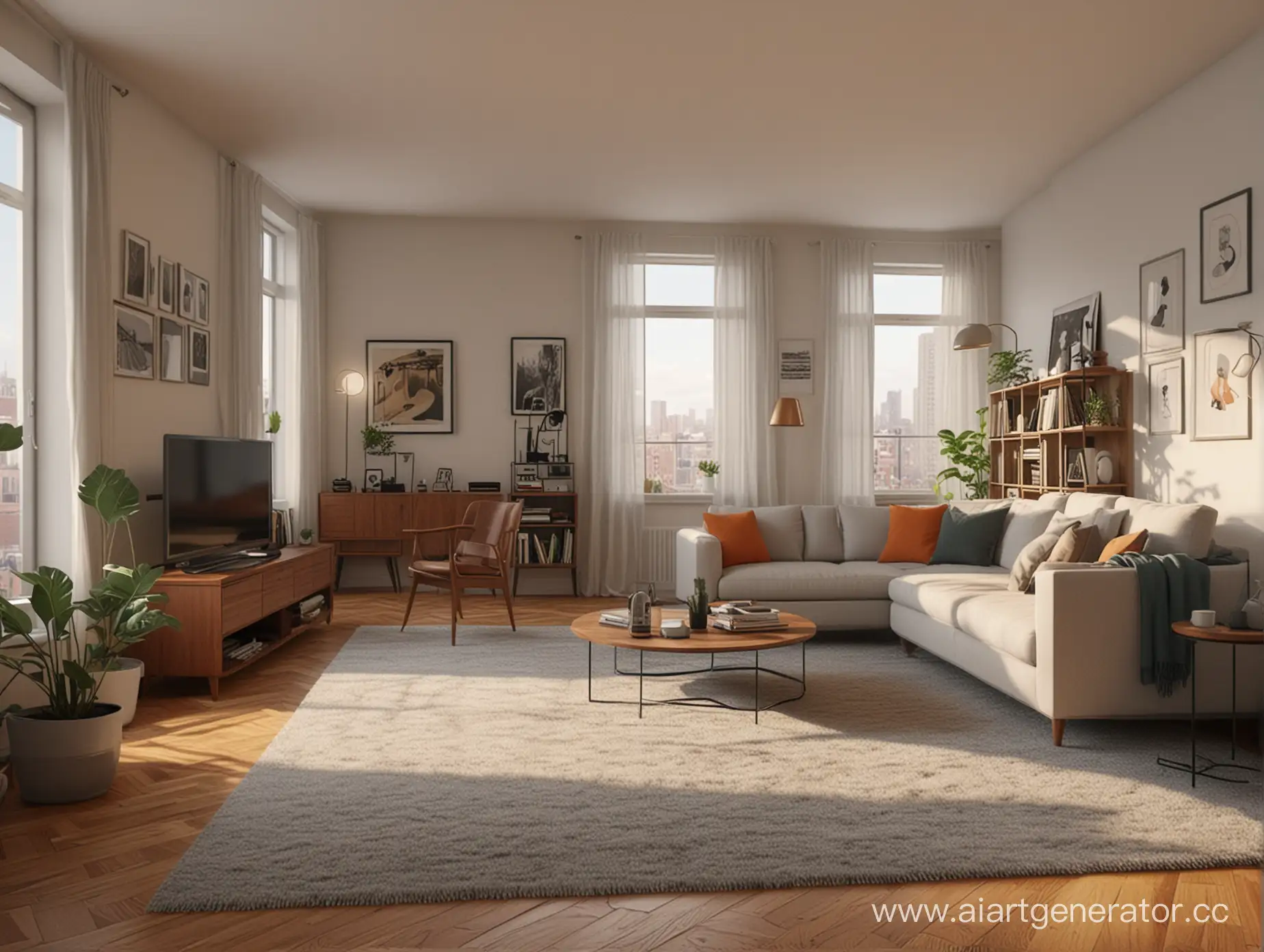 The apartment is Realistic 4k