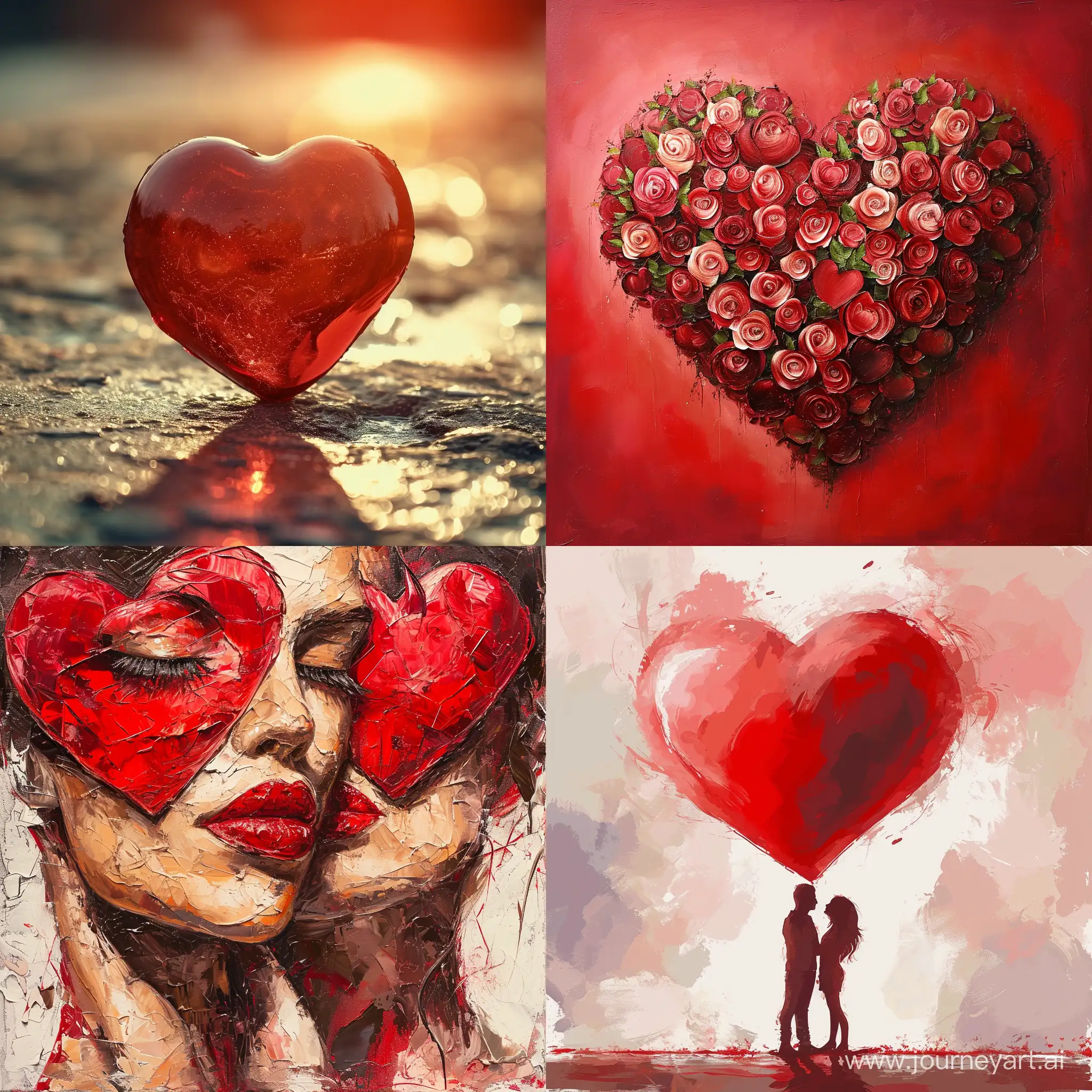 Romantic-Valentines-Day-Heartshaped-Flowers