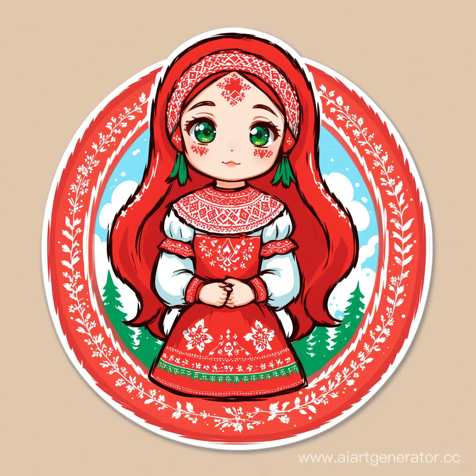Vibrant-Belarusian-Culture-Sticker-with-Folk-Art-Motifs