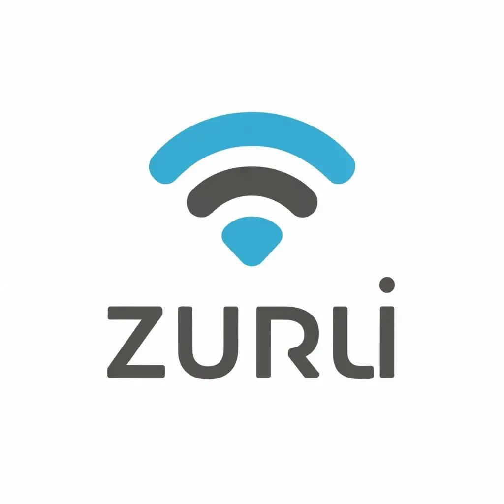 a logo design,with the text "zuri", main symbol:wifi,complex,be used in Internet industry,clear background