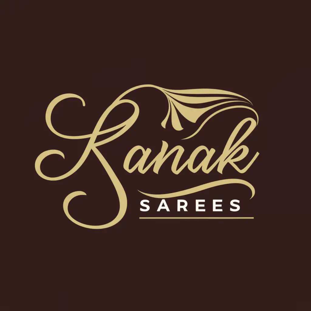 a logo design,with the text "Kanak Sarees", main symbol:Saree,Moderate,clear background