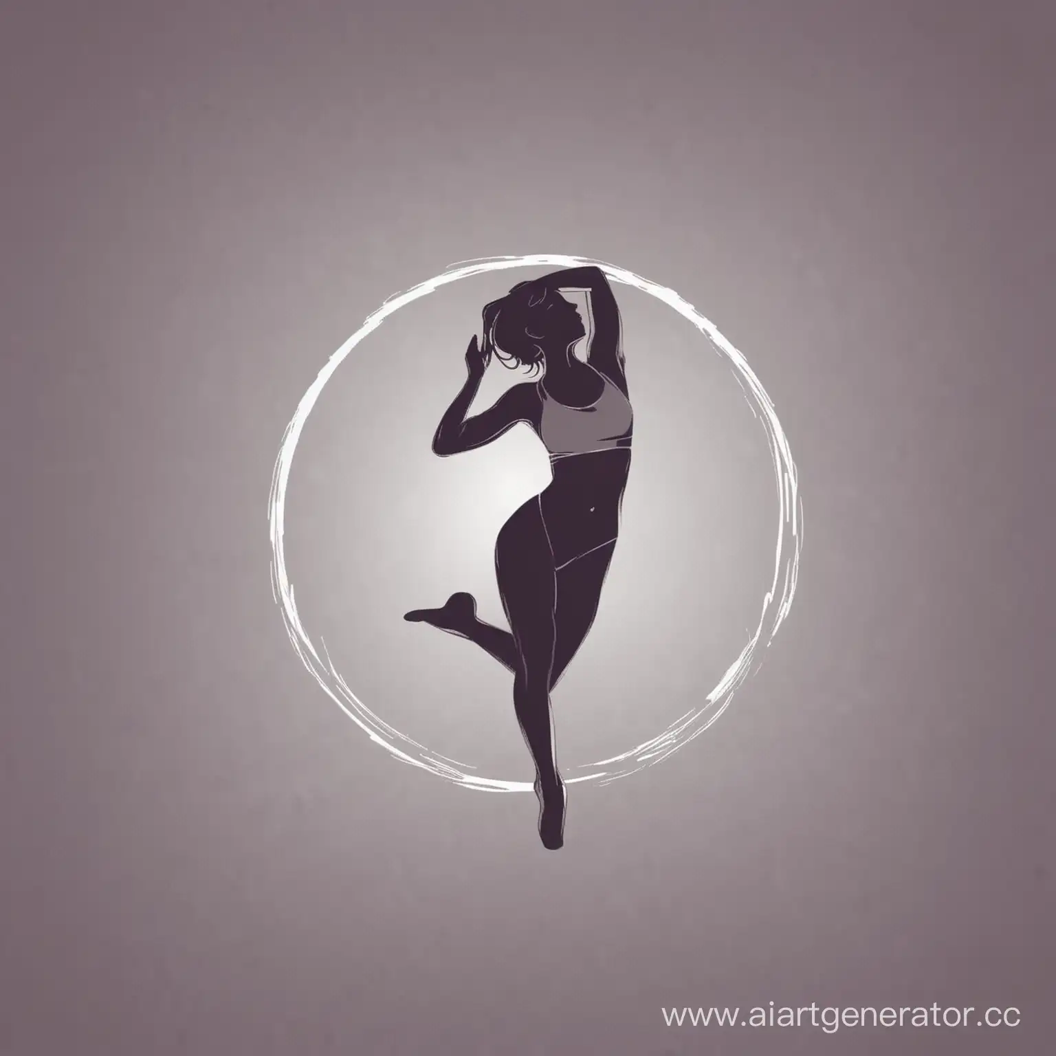 female silhouette for the logo of the stretching studio
