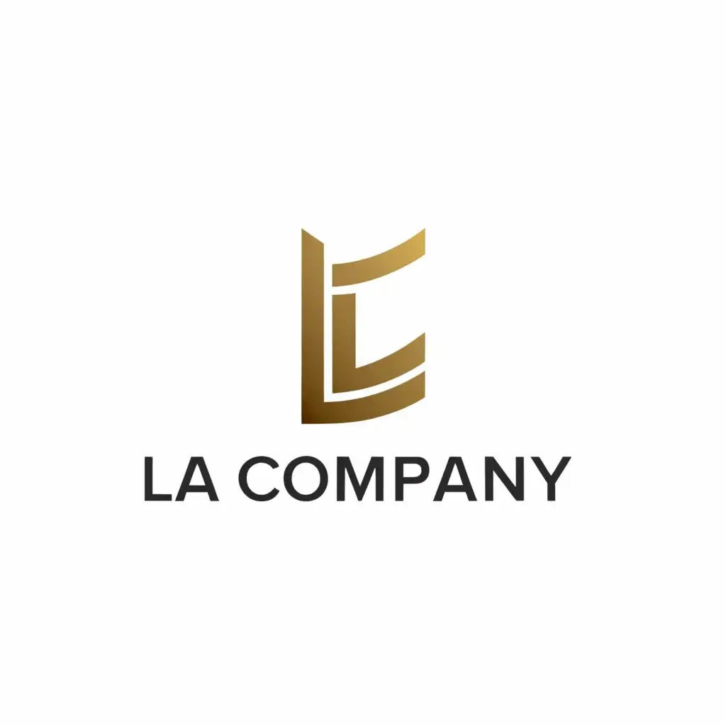 a logo design,with the text " LA Company  ", main symbol:short-term vacation rentals, luxury car rentals, premium hotel bookings, and personalized airfare arrangements. Golden and black colours,,Moderate,be used in Travel industry,clear background