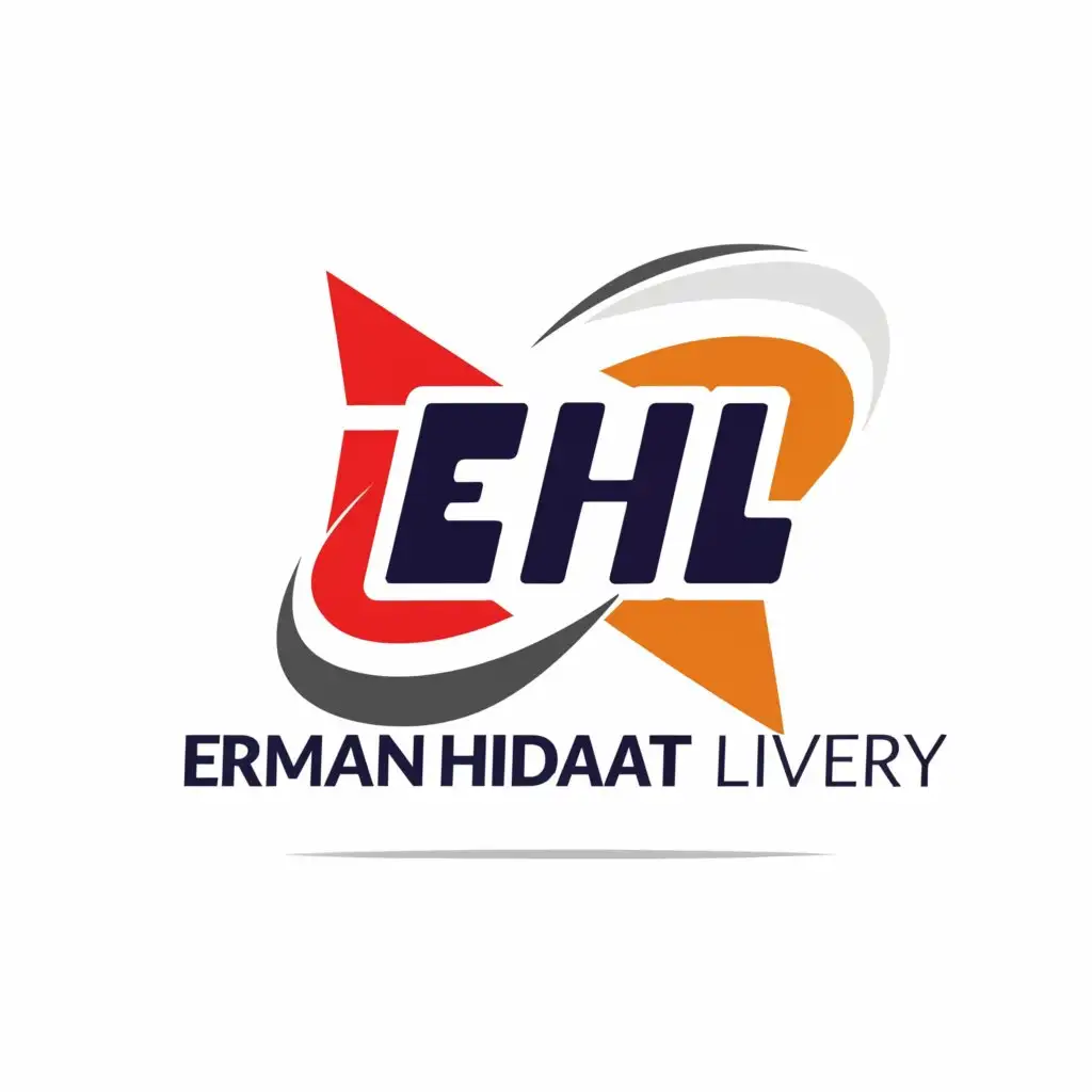 a logo design,with the text "Erman Hidayat Livery", main symbol:EHL,Moderate,be used in Travel industry,clear background
