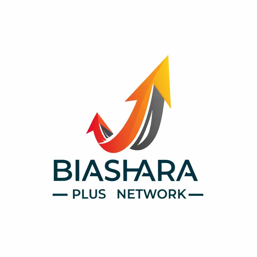 a logo design,with the text "BIASHARA PLUS NETWORK", main symbol:UPWARD ARROW,Moderate,be used in Finance industry,clear background
