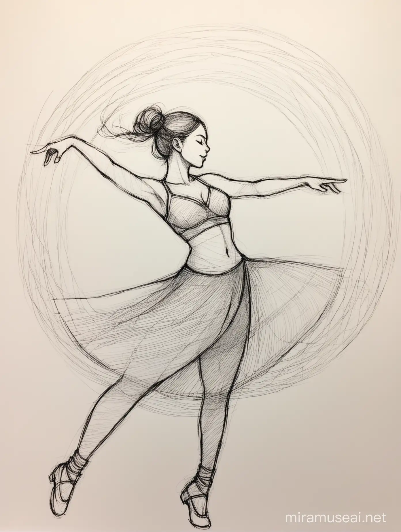 Multisensory Artistic Fusion Dance Music and Drawing Harmony