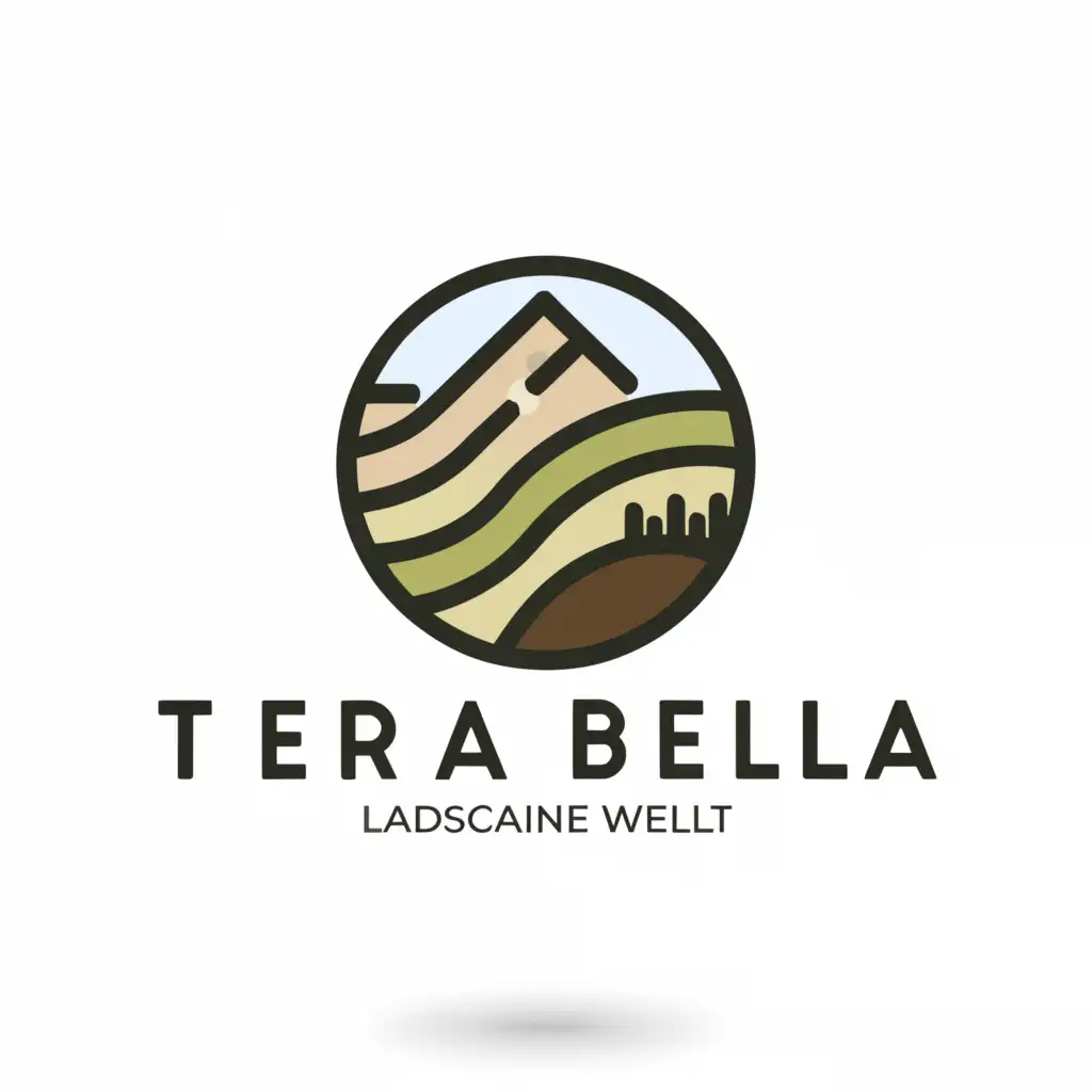 LOGO-Design-For-Tera-Bella-Elegant-Landscaping-Symbol-on-a-Clear-Background