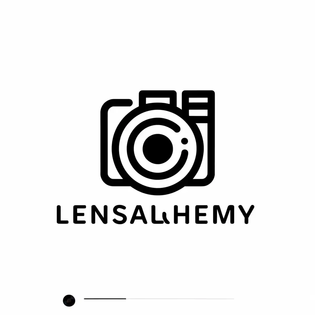 a logo design,with the text "LensAlchemy", main symbol:A camera,Moderate,be used in Travel industry,clear background