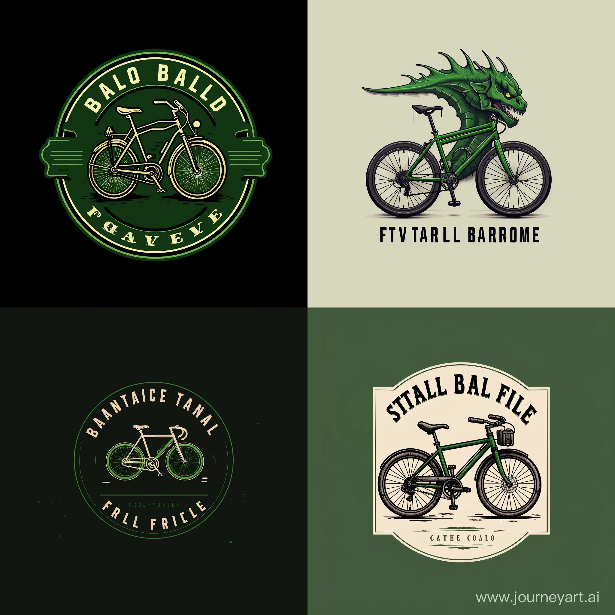 can you create for me a logo for a bicycles shop application, I want the logo to match with the application theme color which is green and I also want the logo to have a transparent background