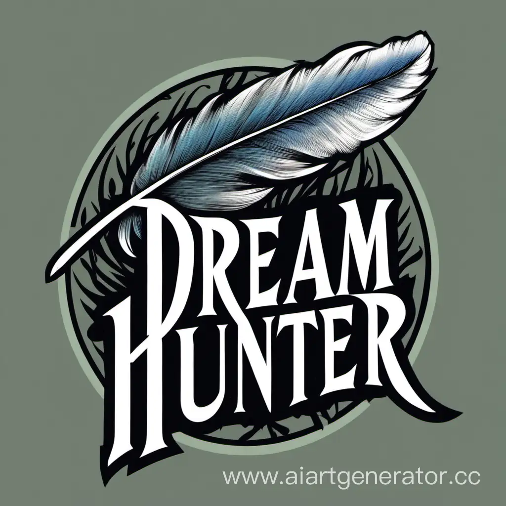 Enchanting-Dream-Hunter-Logo-with-Ethereal-Feather