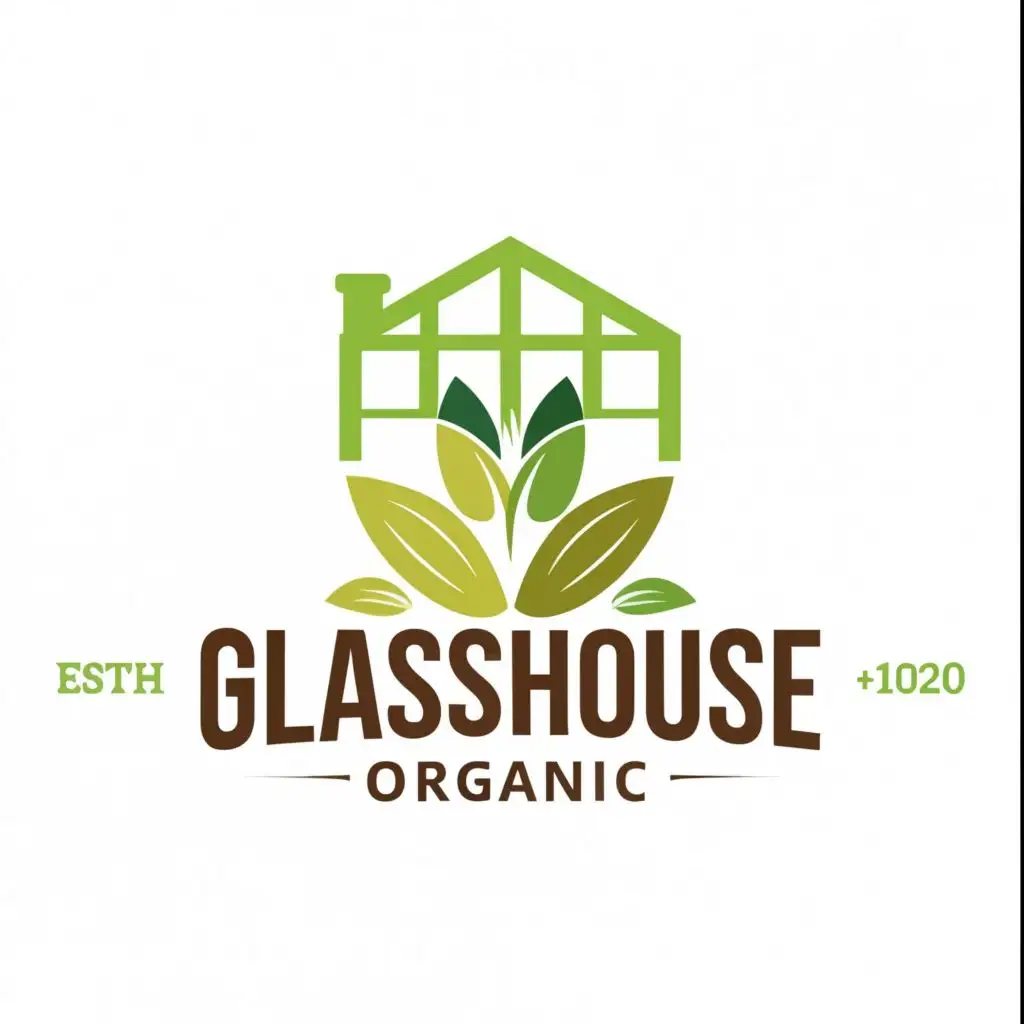 logo, fresh organic, with the text "Glasshouse", typography, be used in Restaurant industry