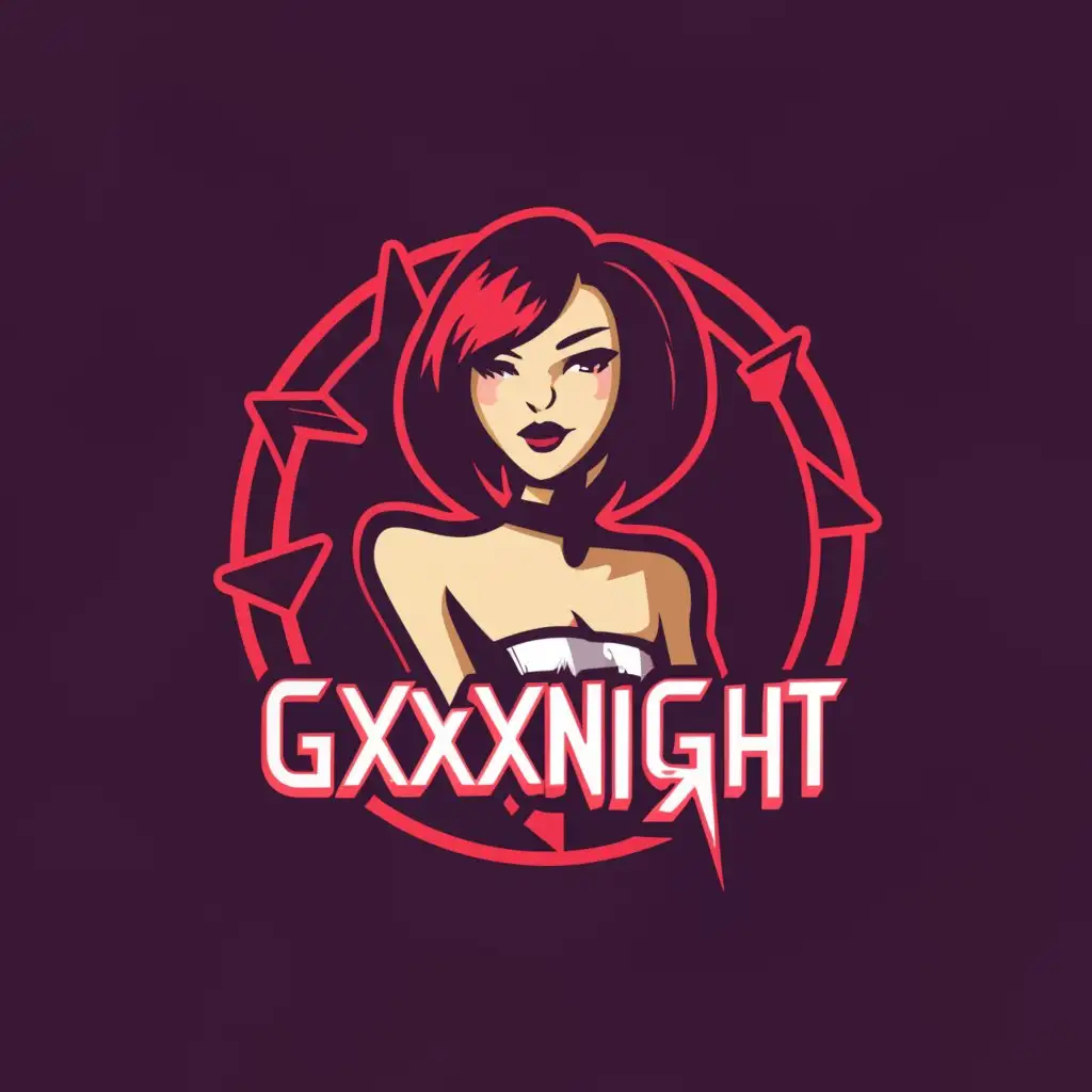 LOGO-Design-For-Gxxxnight-Elegant-Text-with-Sexy-Girl-Chat-Rooms-Symbol-on-Clear-Background