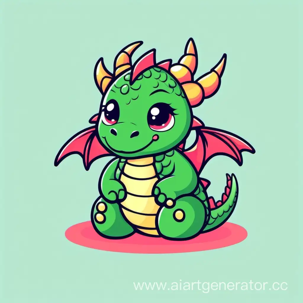 Adorable-Minimalist-Dragon-Art-Whimsical-Fantasy-Illustration