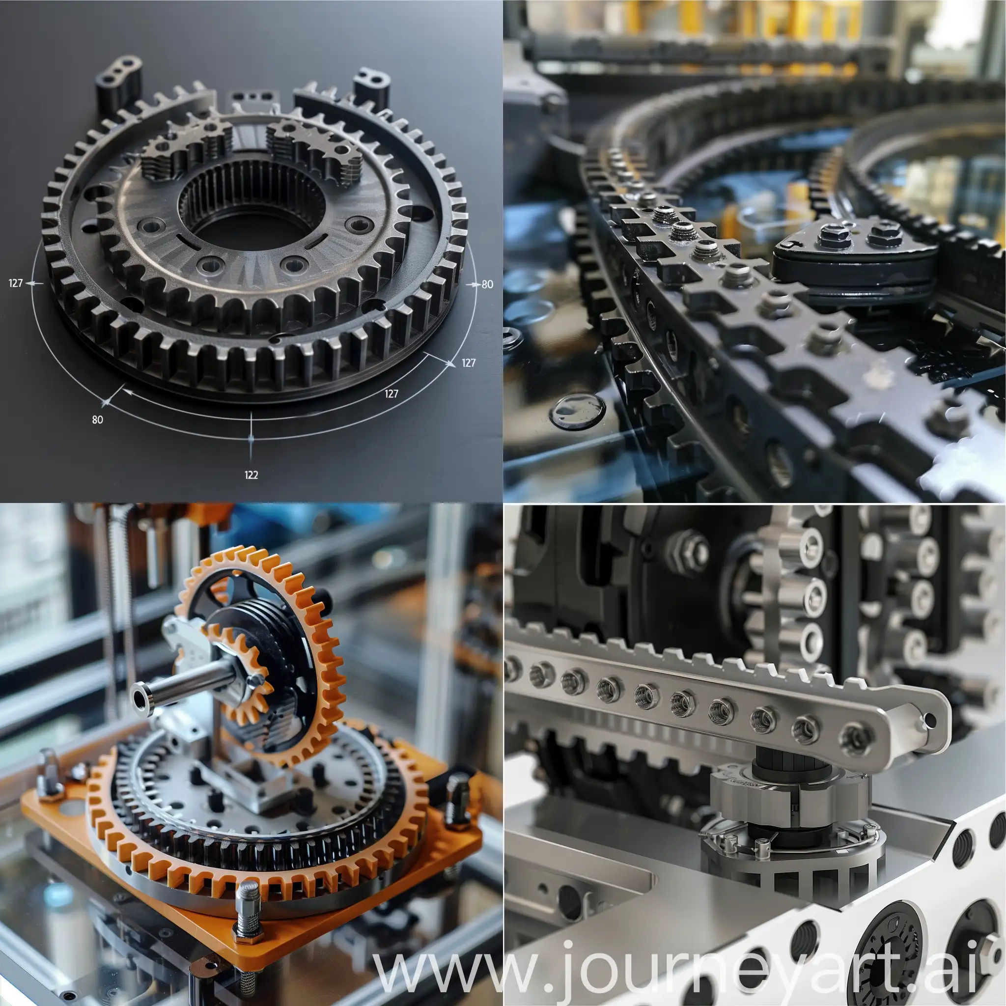 Synchronous-Belt-Transmission-Model-with-80mm-Diameter-Pulley-and-22-Teeth