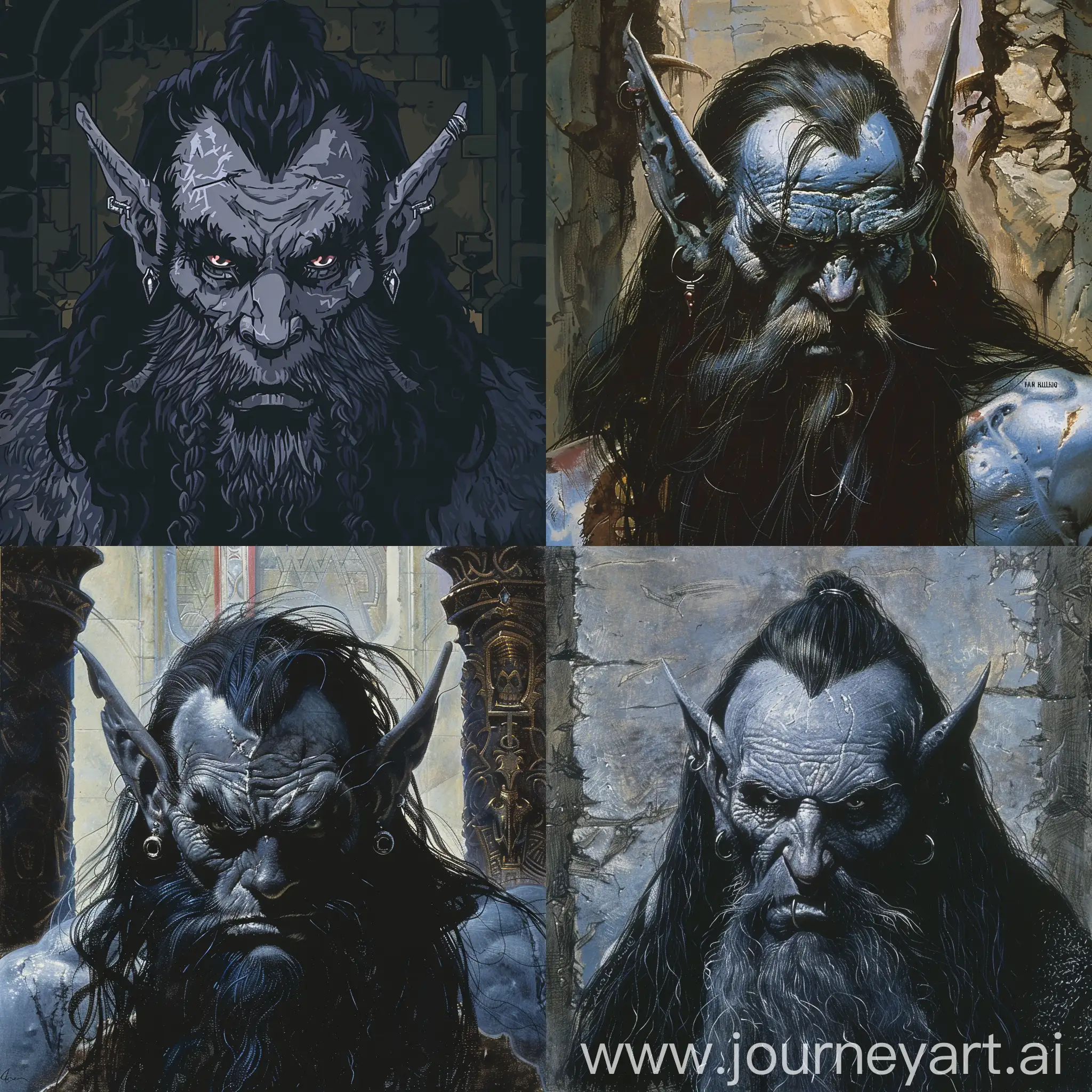 Sinister-GreySkinned-Barbarian-in-Dungeon-Setting-Van-Hellsing-Art-Style