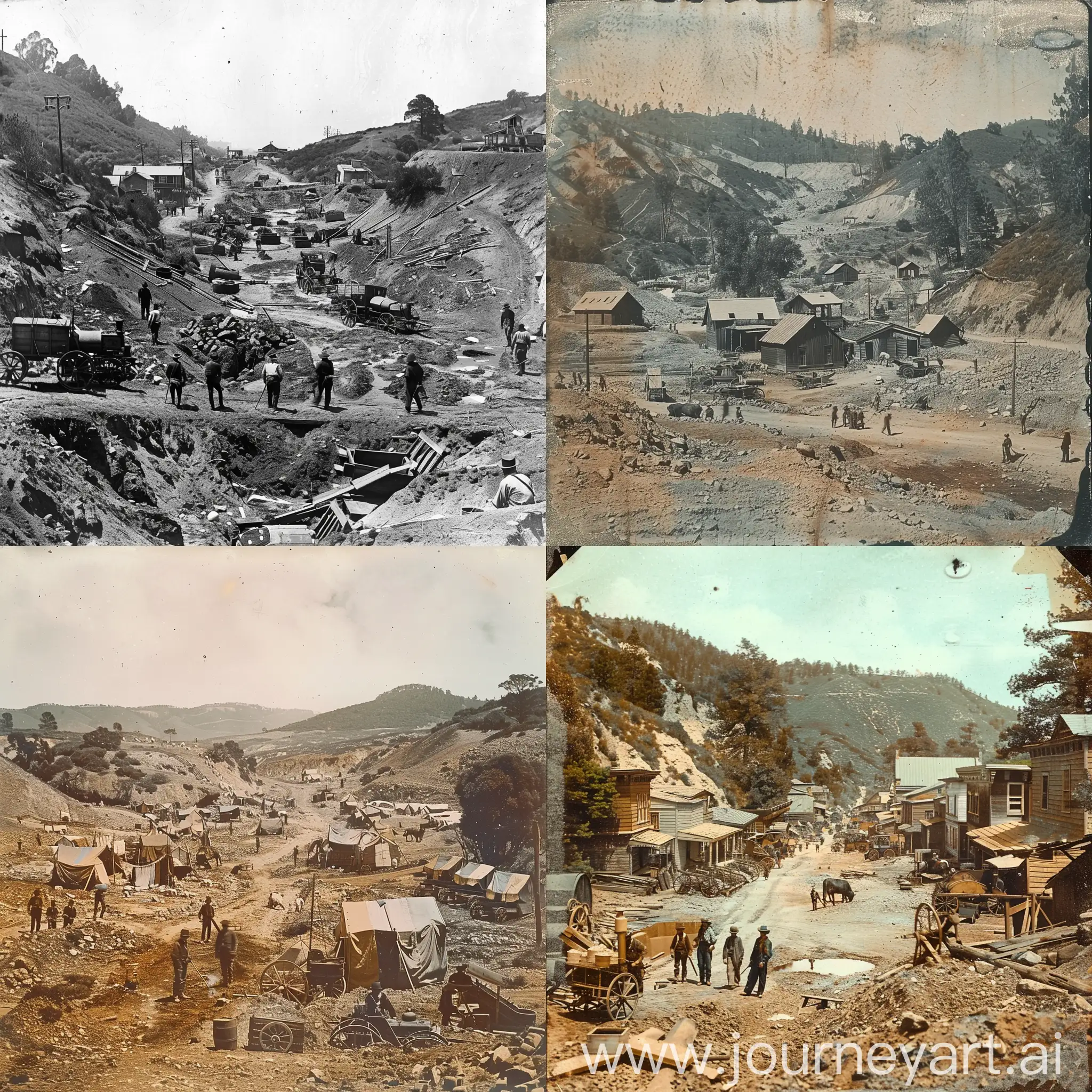 a historical photo of California during the gold rush