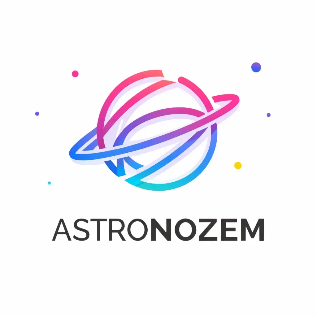 a logo design,with the text "astronozem", main symbol:a planet sized very round race track,Moderate,clear background
