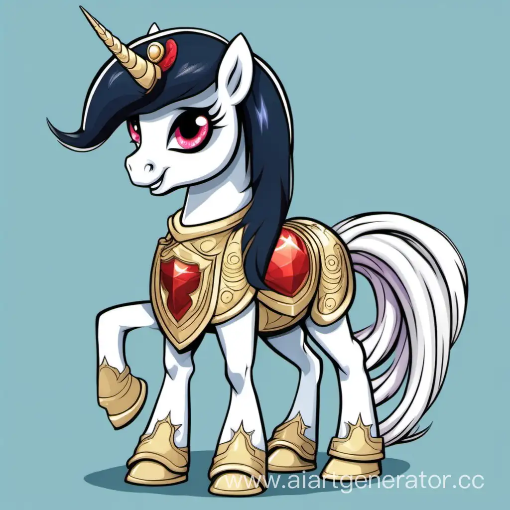 AlicornAdorned-White-Unicorn-in-Armor-My-Little-Pony-Character