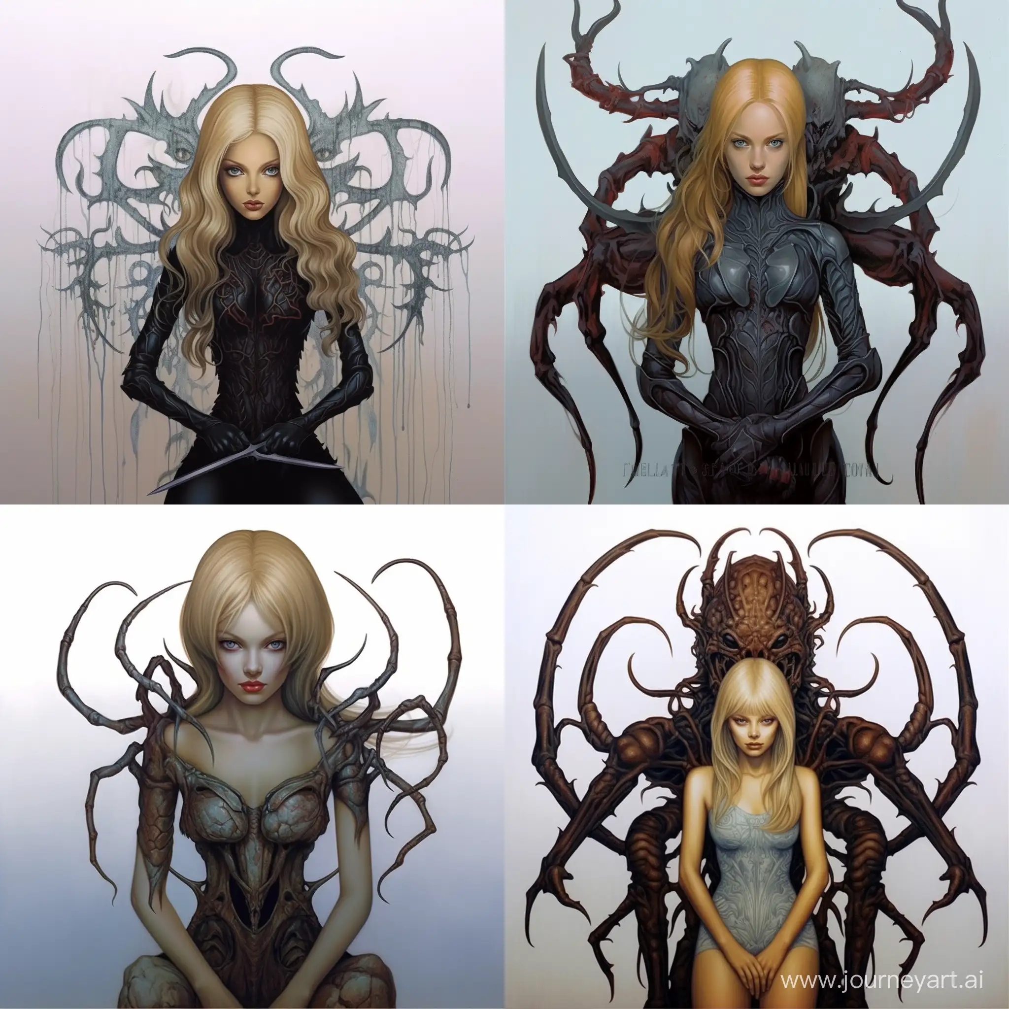 Blonde-Woman-Facing-a-Scorpion-in-a-11-Art-Ratio