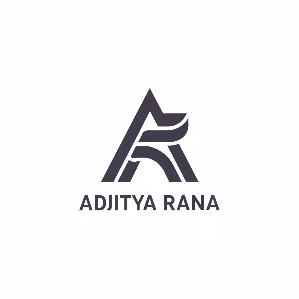 a logo design,with the text "Aditya Rana", main symbol:AR,Moderate,be used in Internet industry,clear background