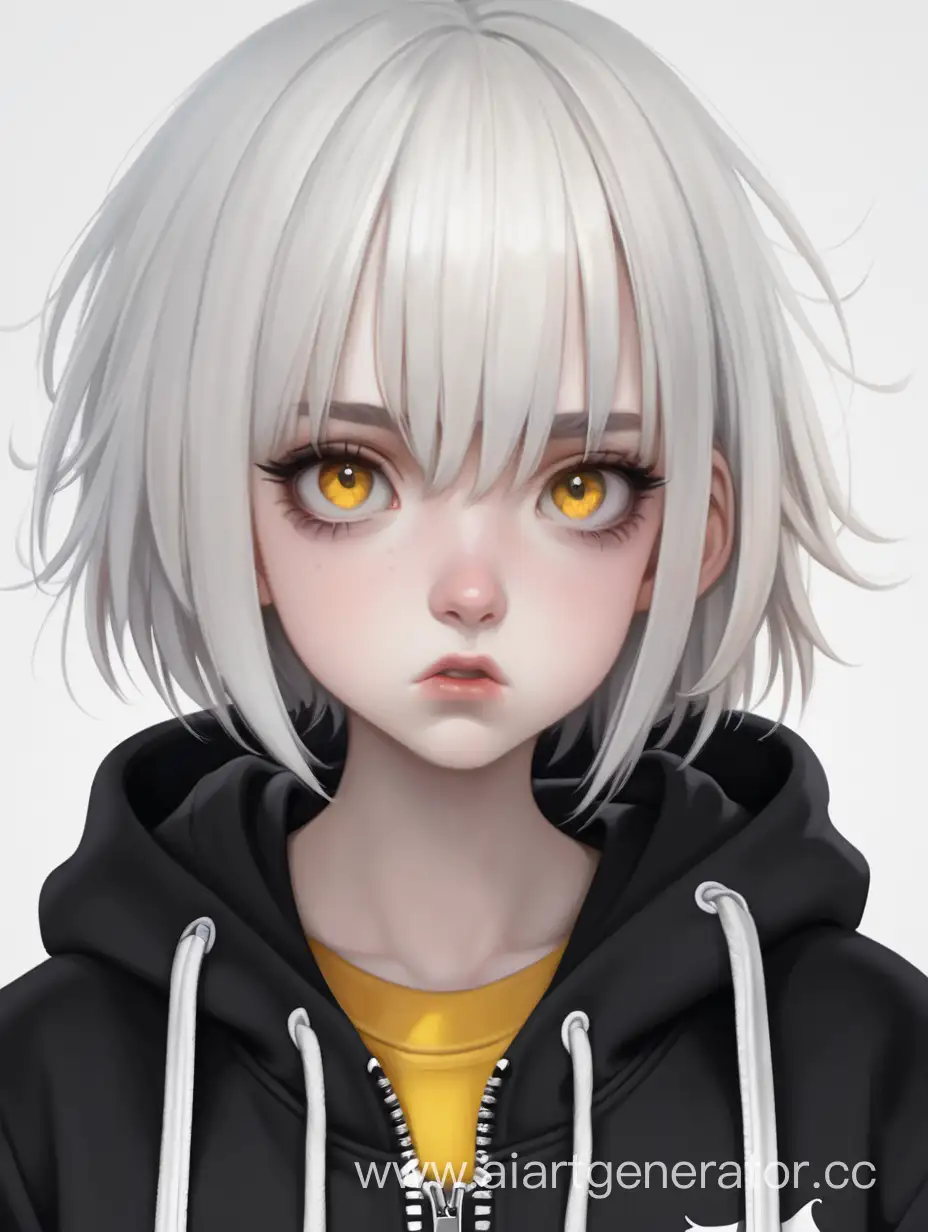 Displeased-Girl-with-White-Bobbed-Hair-in-Black-ZipUp-Hoodie