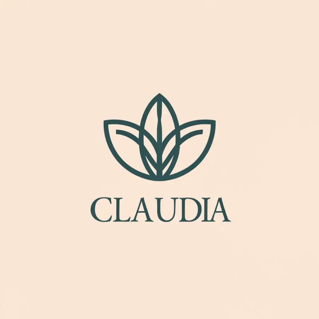 LOGO-Design-For-Claudia-Elegant-Leaf-Symbol-for-Retail-Brand-Identity