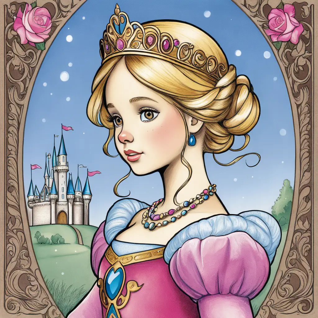 colored cover of book about princess