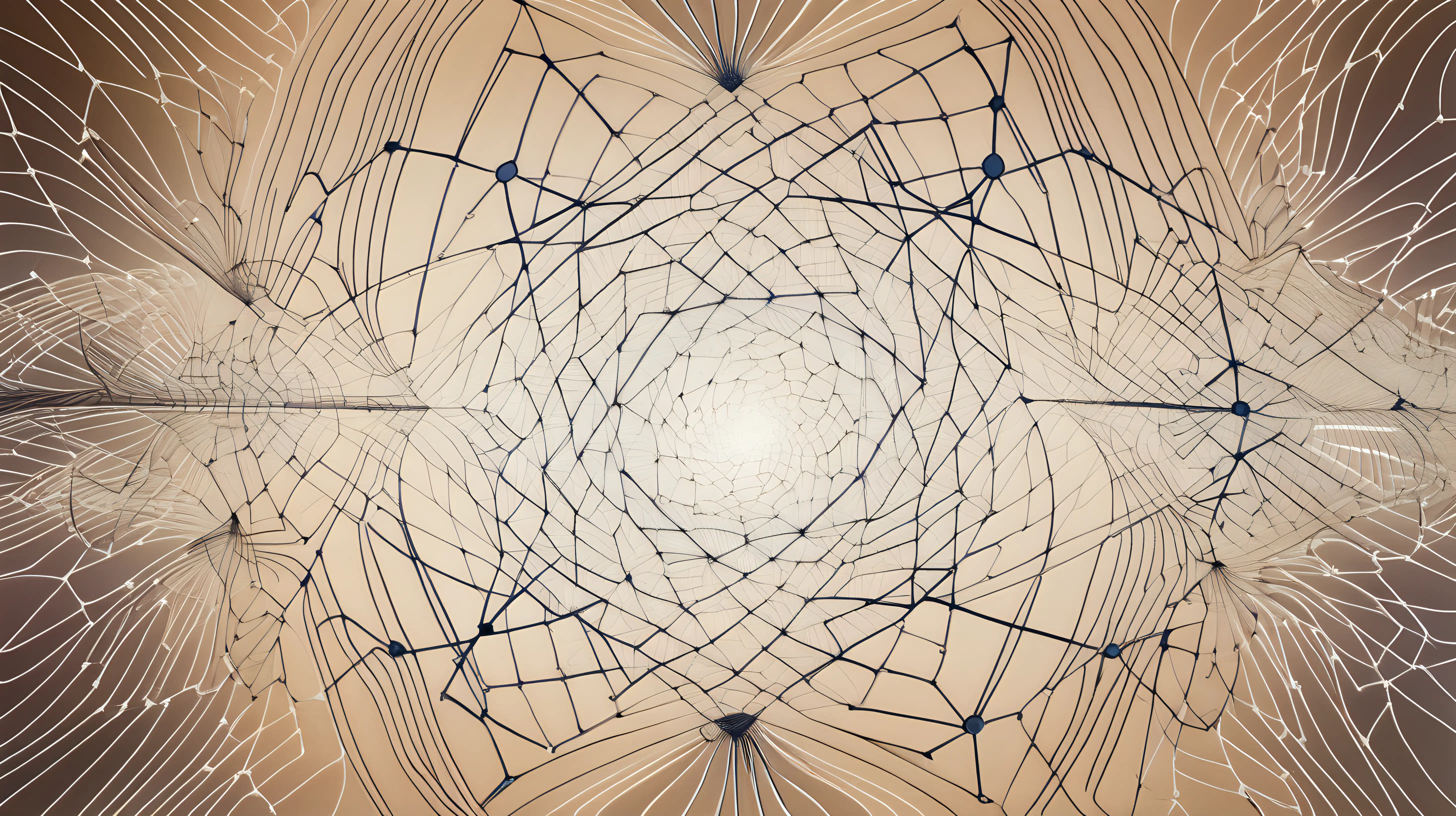 Craft a background featuring intricate fields of intersecting lines and shapes, symbolizing the complex and interconnected nature of quantum chronology.