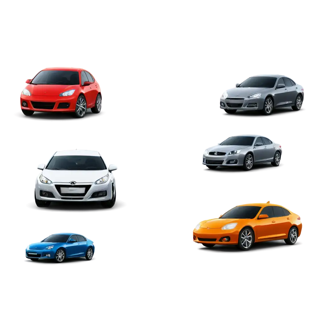 Cars in cartoon style 