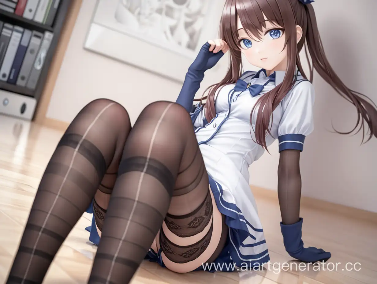Anime-Girl-in-Stylish-Stockings-Pose-for-Photo