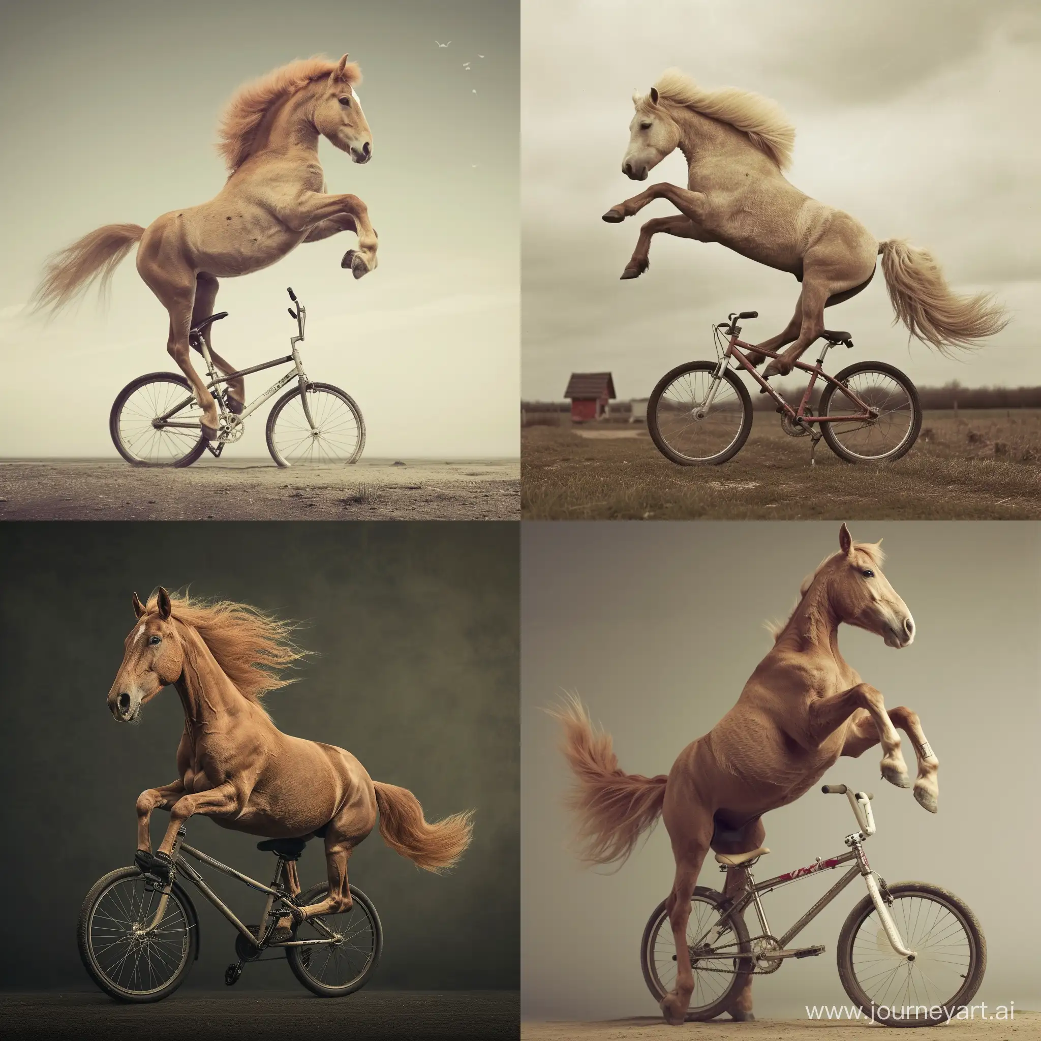 Gymnast-Riding-a-Bicycle-on-Gymnastics-Horse
