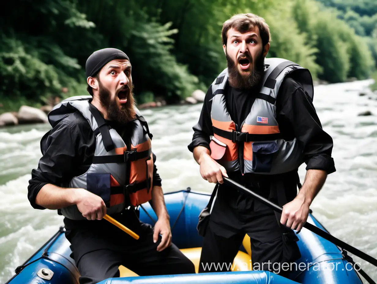 Stoic-Chechen-Man-in-Rafting-Boat-with-Black-Shirt-and-Life-Jacket