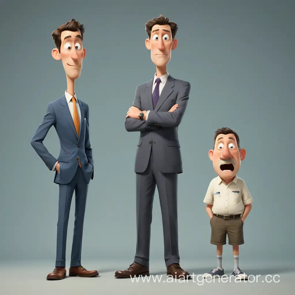 Cartoonish-Tall-and-Short-Men-in-Comical-Encounter